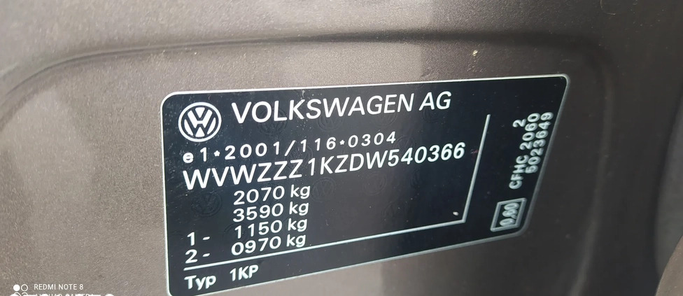 Volkswagen Golf Plus cena 37900 przebieg: 218000, rok produkcji 2013 z Mońki małe 497